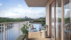 Bygger nytt bostadshus på pålar i vattnet